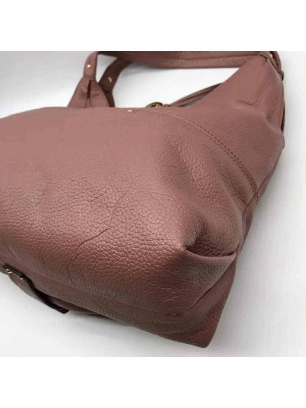 Michael Kors Mauve Pebbled Leather Austin Hobo Bag